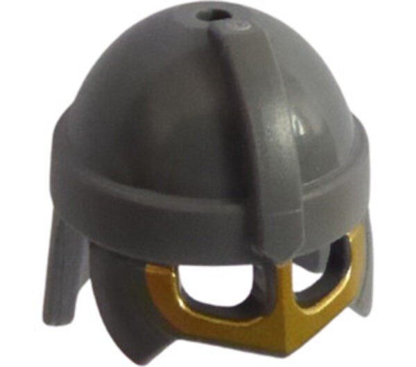 casque viking lego doré