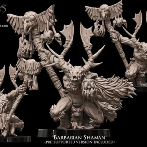 barbarian shaman 3d resin