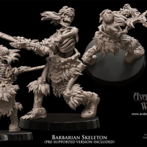 barbarian skeleton resin 3d