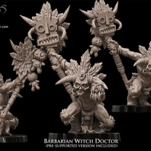barbarian witchdoctor 3d resin