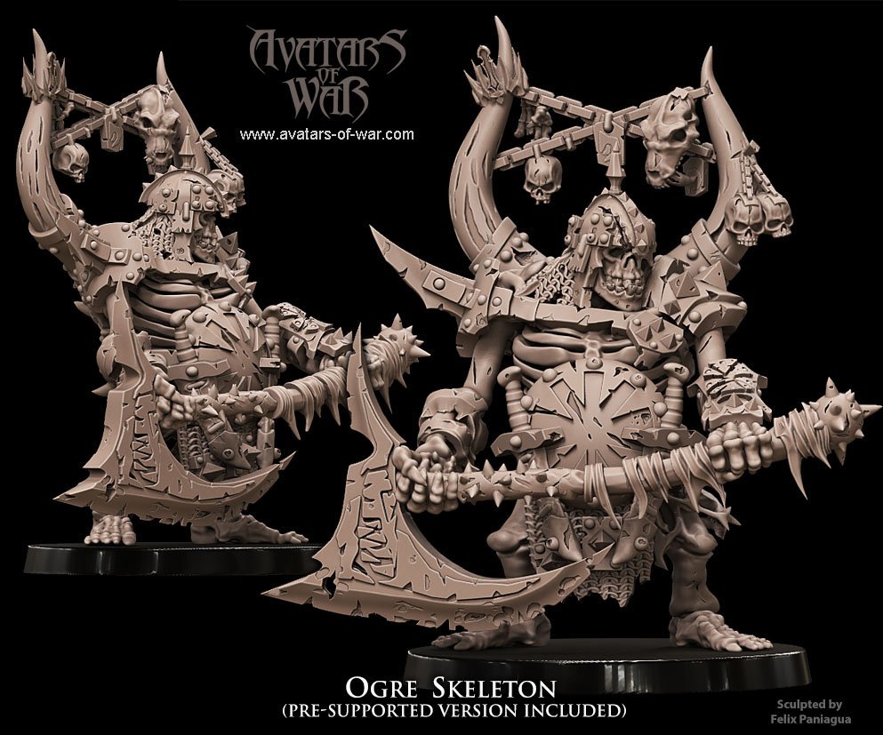 ogre squelette resin hero