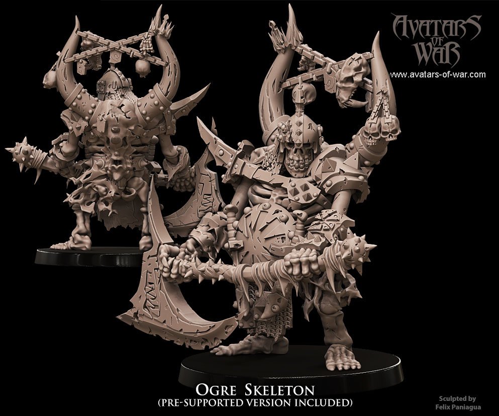 ogre squelette resin hero