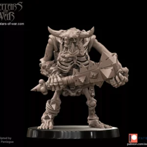 orc skeleton warrior 3d