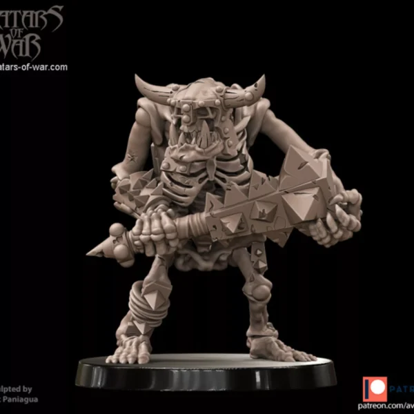 orc skeleton warrior 3d