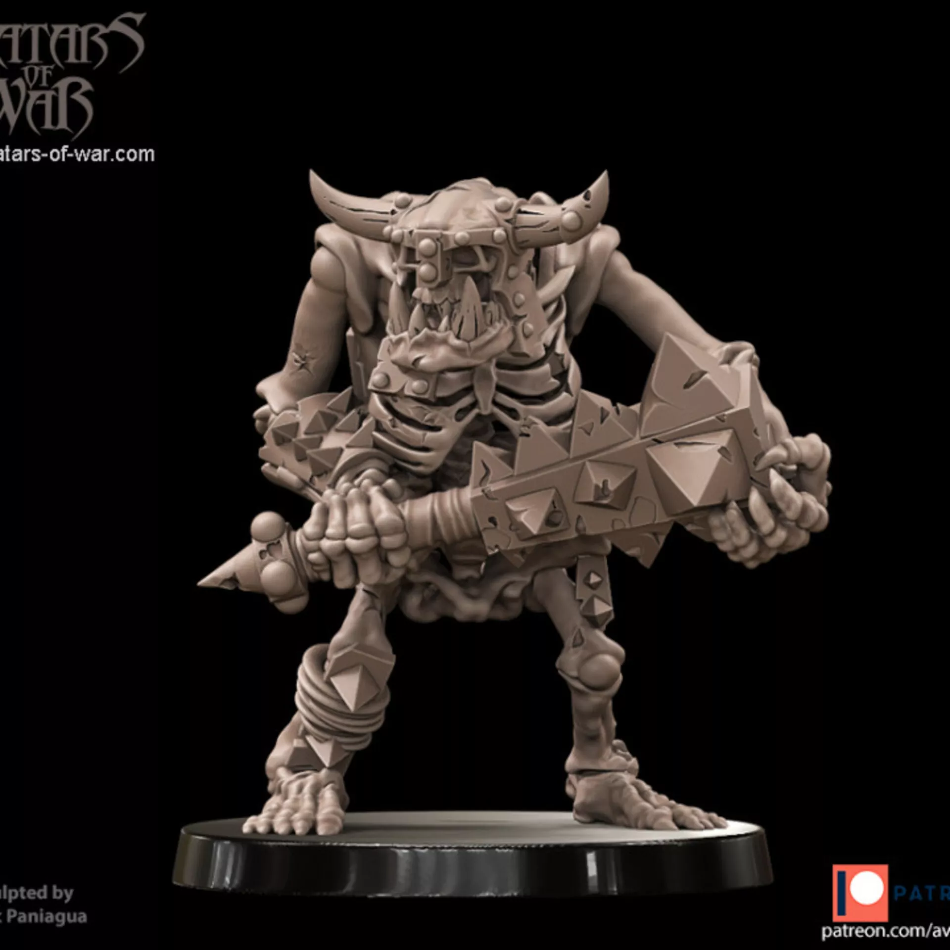 orc skeleton warrior 3d