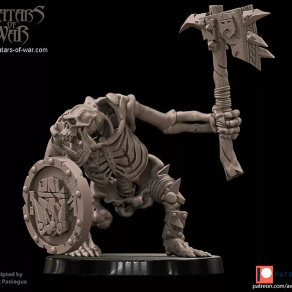 orc skeleton warrior 3d
