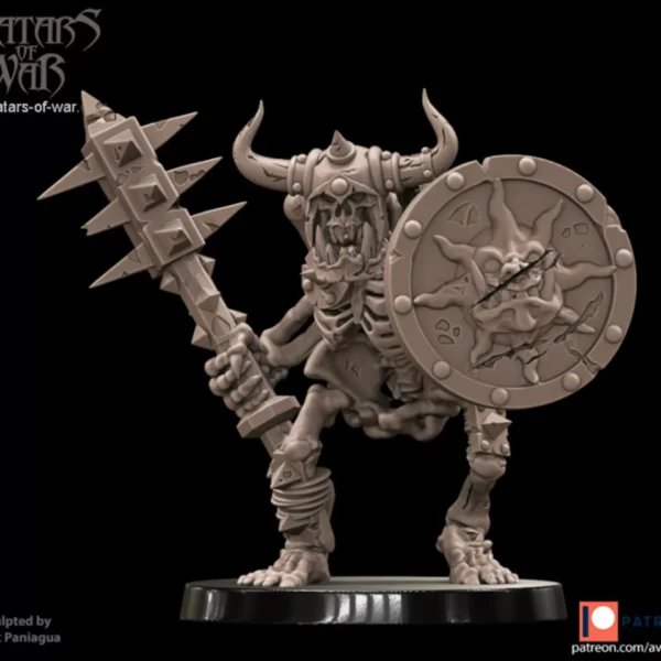 orc skeleton warrior 3d