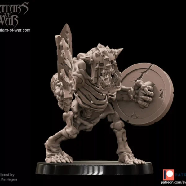 orc skeleton warrior 3d