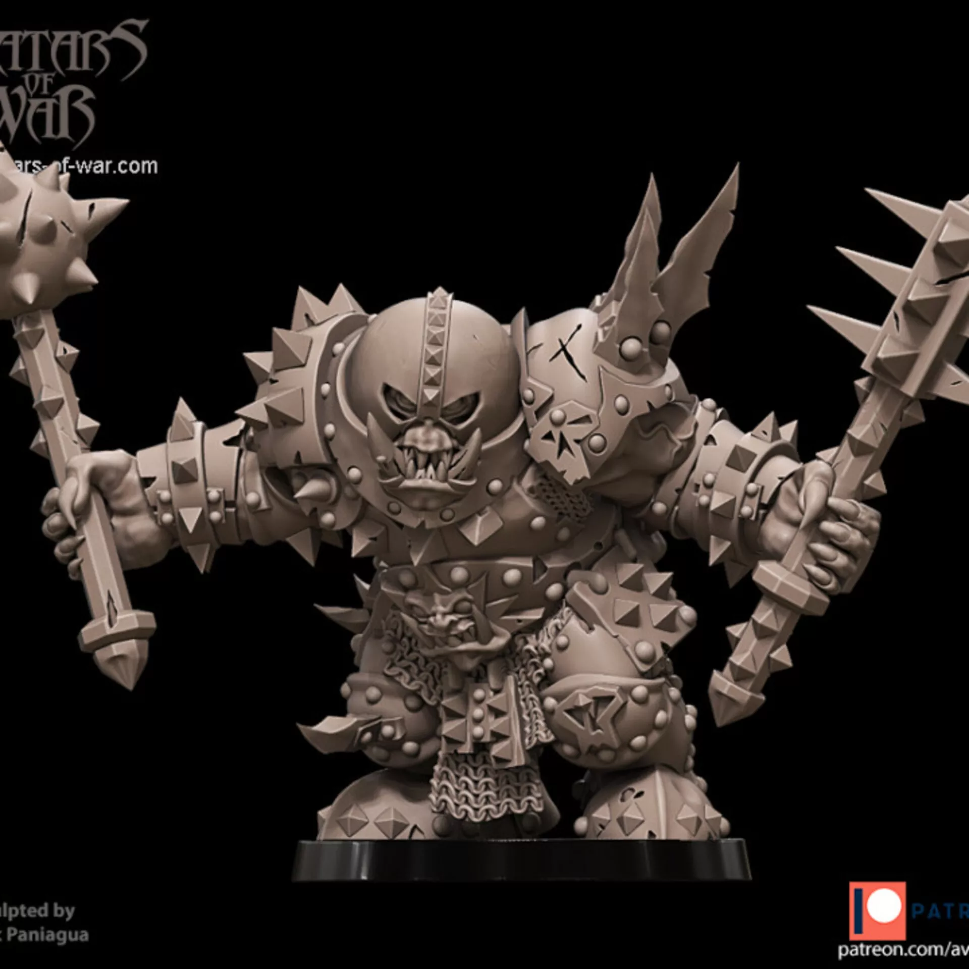black orc warrior 3d