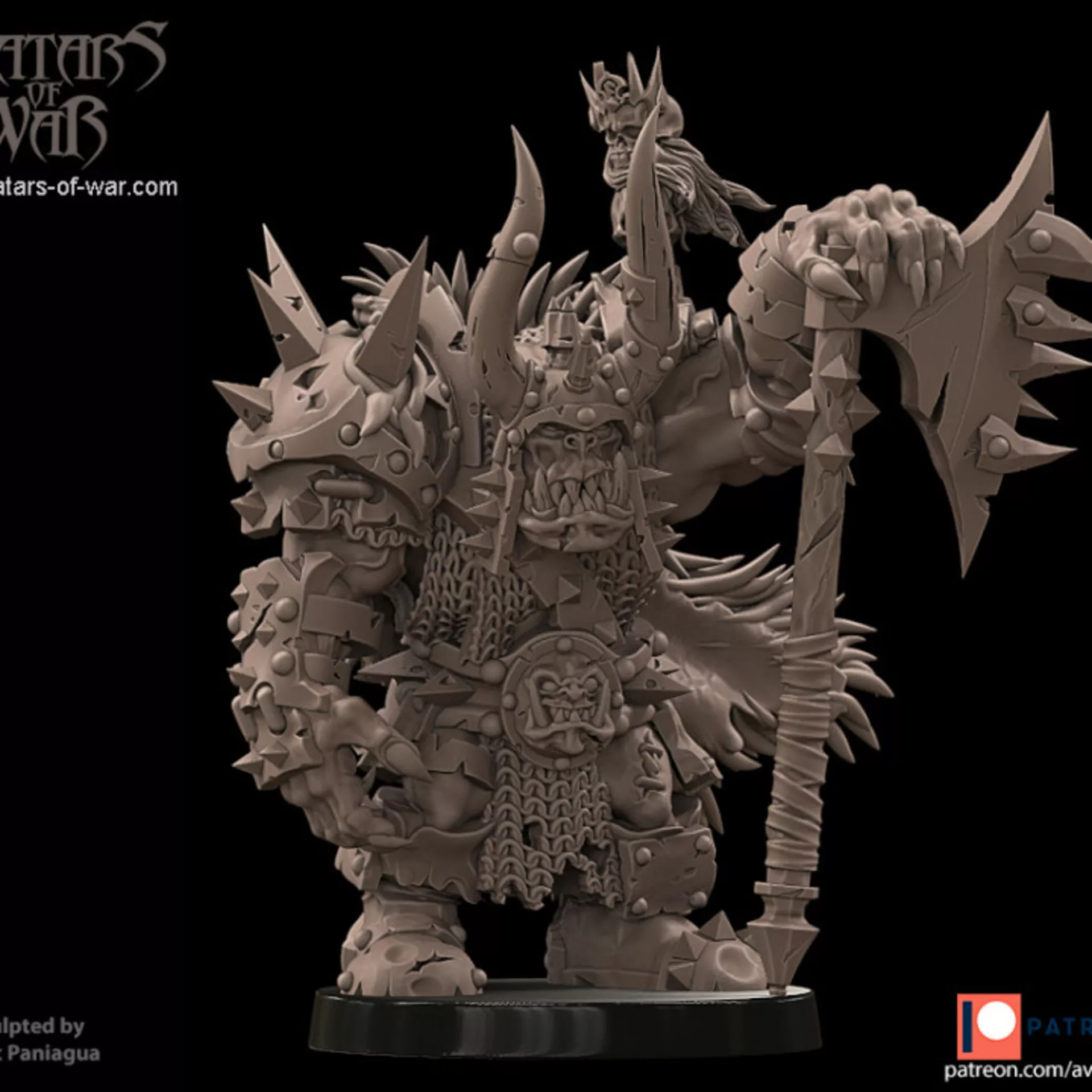orc war boss 3d