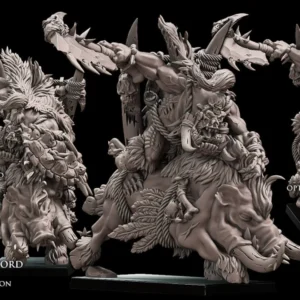 savage orc warlord boar